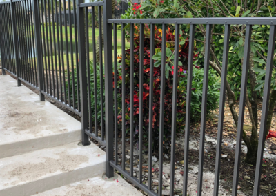 4'Aluminum fence-bronze 2 rail_Naples FL_Carter Fence