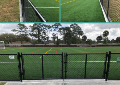 Chain link around soccer field_naples fl_carter fence