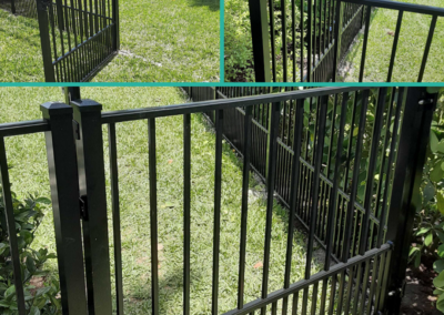 Aluminum by Alumi-Guard_Puppy Picket 3- rail, Black, 4’H_Katemore Ln, Naples Fl_Carter Fence