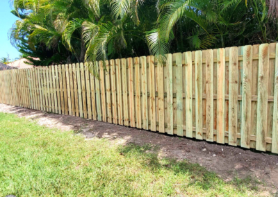 Pressure Treated Pine Wood_Style Dogwood in Wicker color_Corbel Dr Naples Fl 34110_Carter Fence