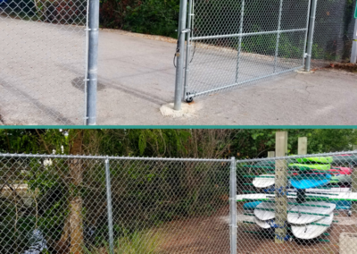 Galvanized chain link with swing gate – 6H_Clam Pass Park 465 Seagate Dr Naples FL 34103