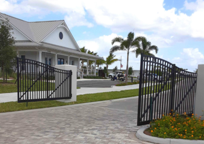 Entry Gates – aluminum-Ascot, 5’H, Arch, black- Shell Point Blvd, Fort Myers, Fl 33908